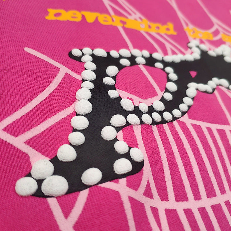 Sp5der “Punk Slime” Hoodie – Hot Pink 440GSM Heavyweight Oversized Streetwear Pullover