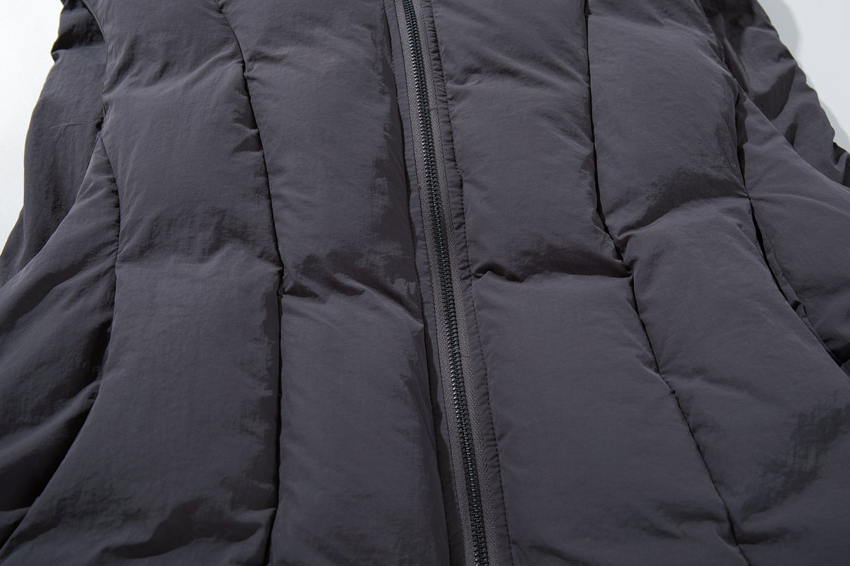 Padded Puffer Vest Stand Collar Zip-Up Sleeveless Jacket