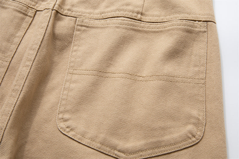 Baggy-Cargohose für Herren mit weitem Bein, Einsätzen und Workwear-Stil