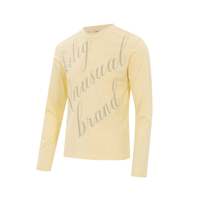 Men's Long Sleeve Script Graphic T-Shirt – Relaxed Fit
