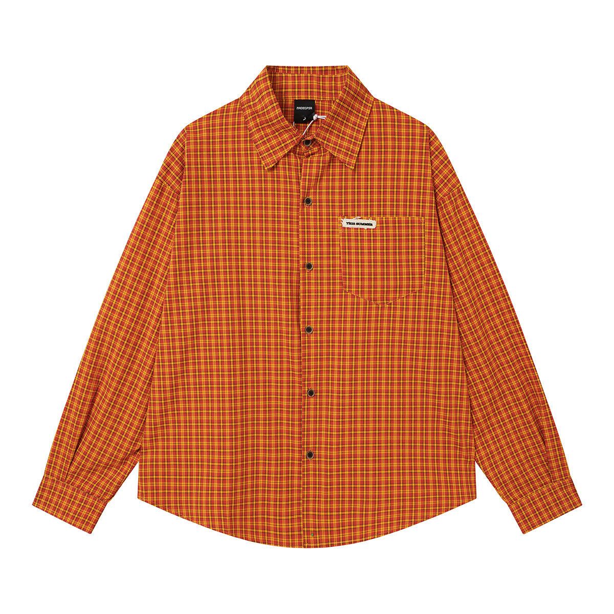 Chemise en flanelle à carreaux bleus – Coupe décontractée, manches longues et boutonnage
