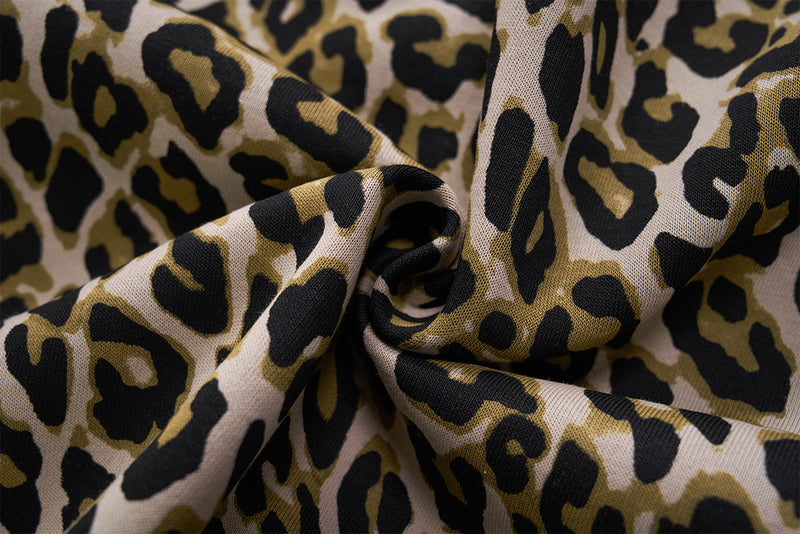Veste à capuche réversible imprimée léopard – Bomber noir et imprimé animal