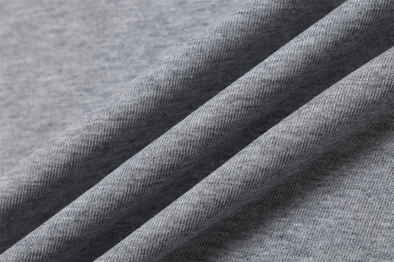 Layered-Look Graphic Long Sleeve Tee with Striped Contrast Sleeves