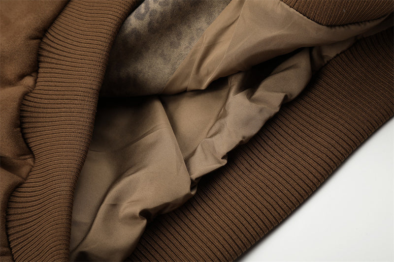 Veste zippée à capuche 2-en-1 – Extérieur effet daim et doublure polaire léopard