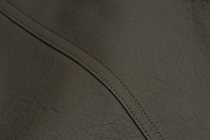 Veste en simili cuir et fourrure, bomber oversize à col sherpa
