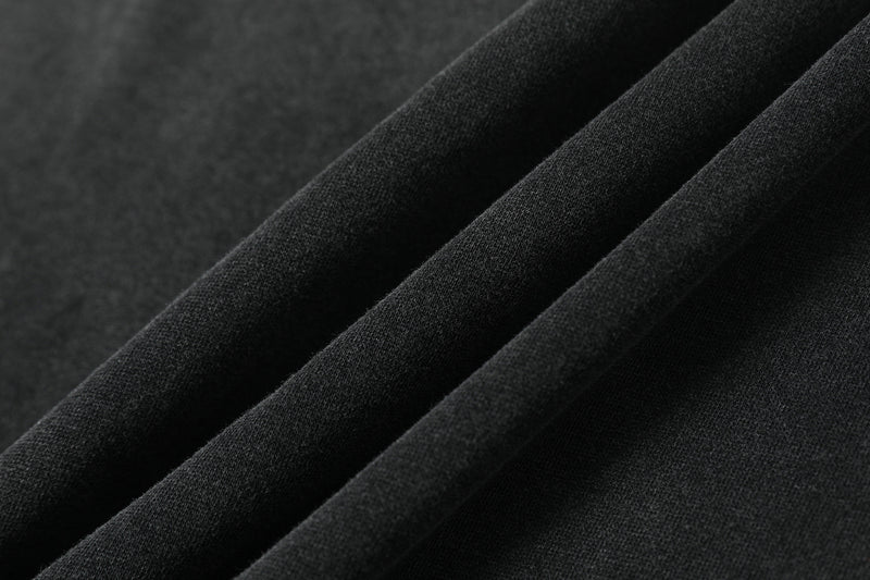 Chemise homme noire délavée à manches longues – Motif racing et manches à carreaux superposées