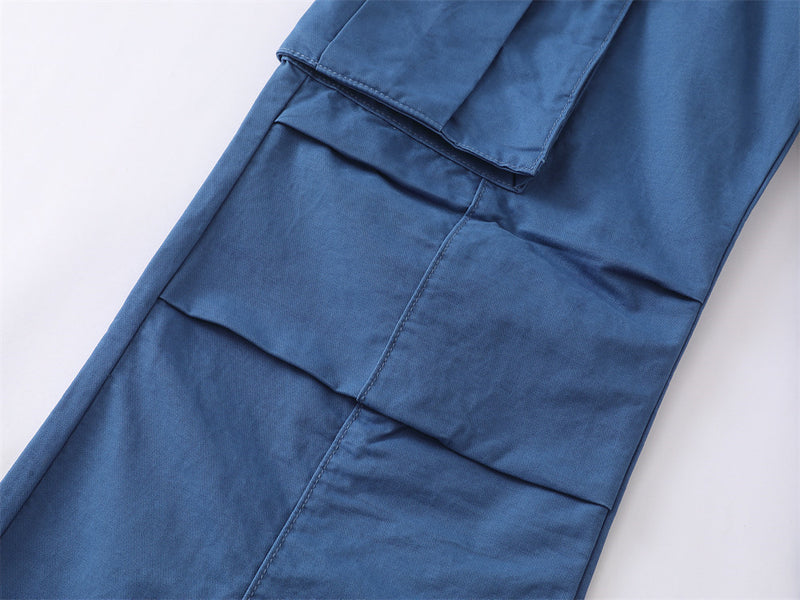 Men's Wide-Leg Cargo Pants – Relaxed Fit Multi-Pocket Workwear Trousers