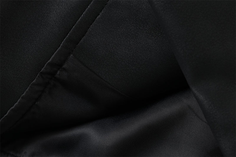 Men's Moto PU Leather Jacket – Tape Trim Relaxed Fit