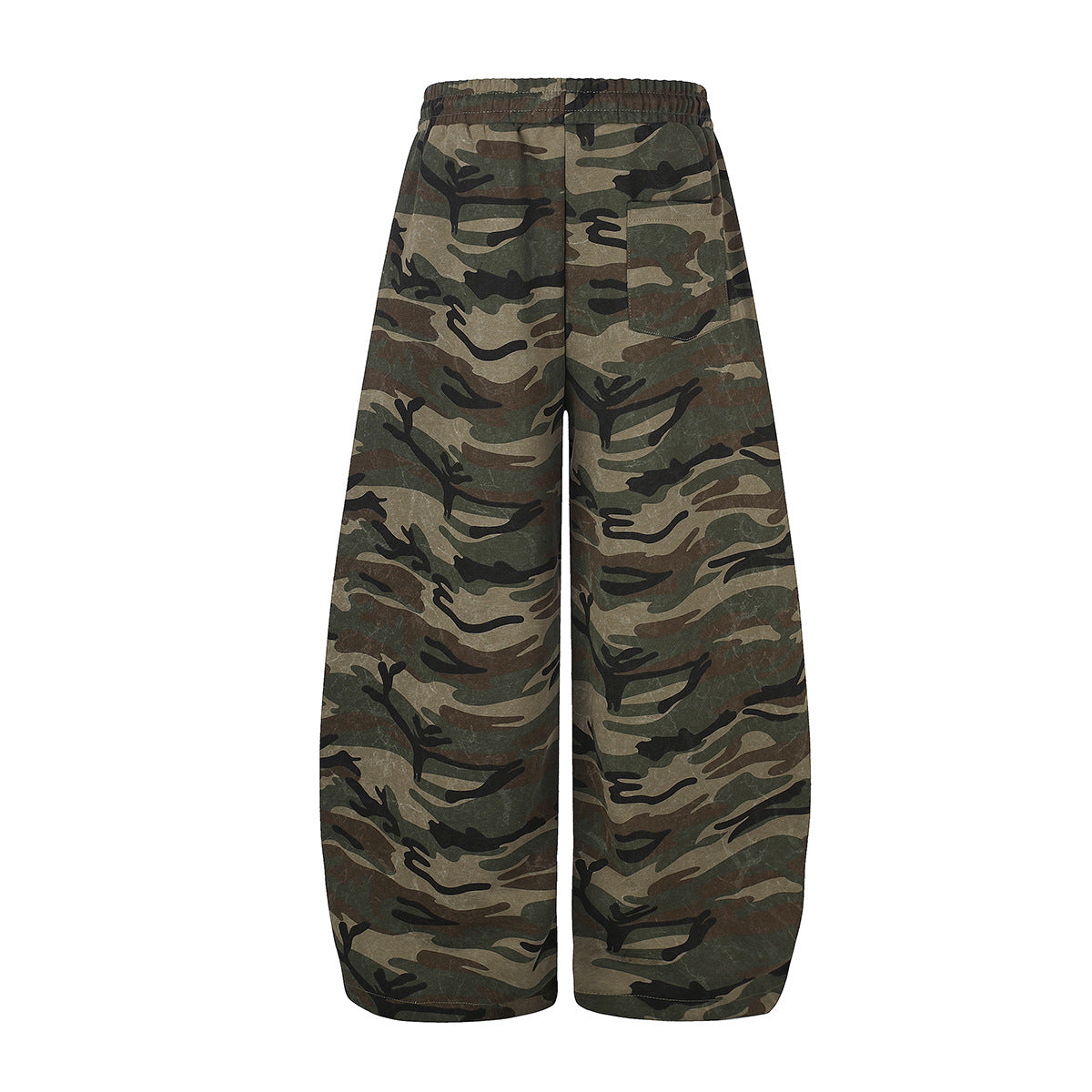 Camo-Wide-Leg-Jogginghose mit Union-Jack-Grafikprint