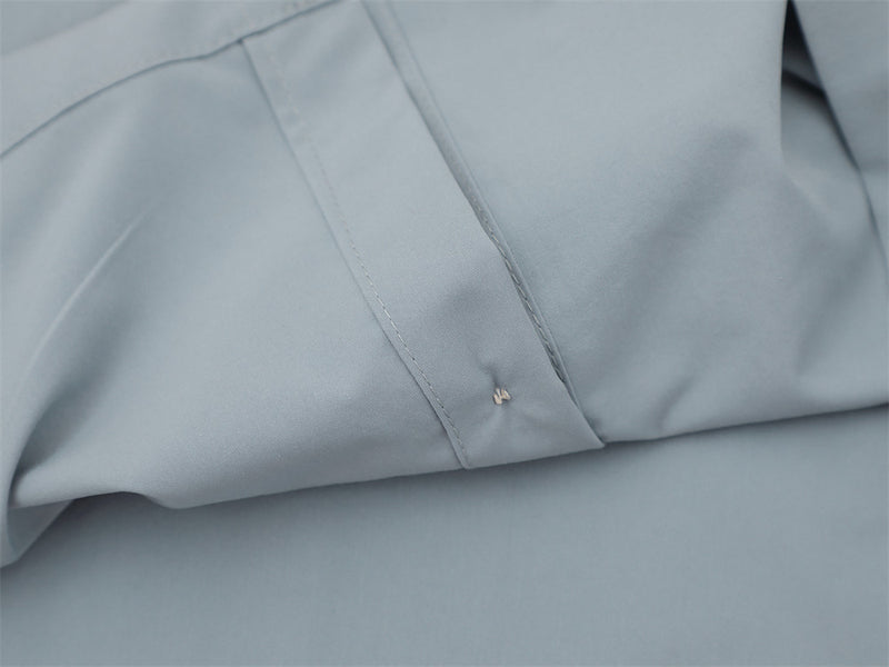 Colorblock Embroidered Short Sleeve Shirt – Men's Street Style Button-Up
