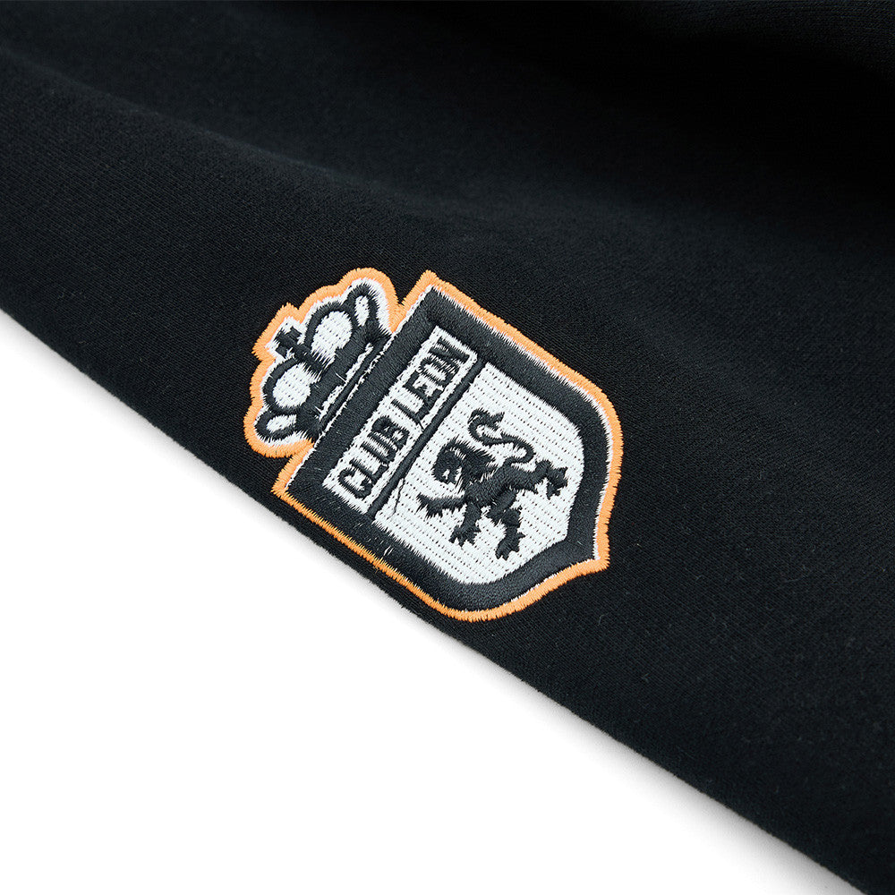 Men's Mock Neck Full-Zip Track Jacket with Crest Patch – Streetwear Fleece