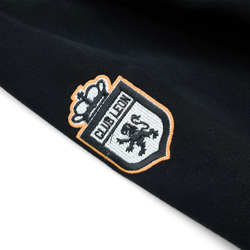 Men's Mock Neck Full-Zip Track Jacket with Crest Patch – Streetwear Fleece