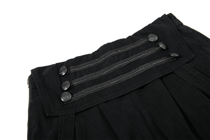 Wide-Leg Cargo Pants – High-Rise Zip Waistband & Side Pocket Detail