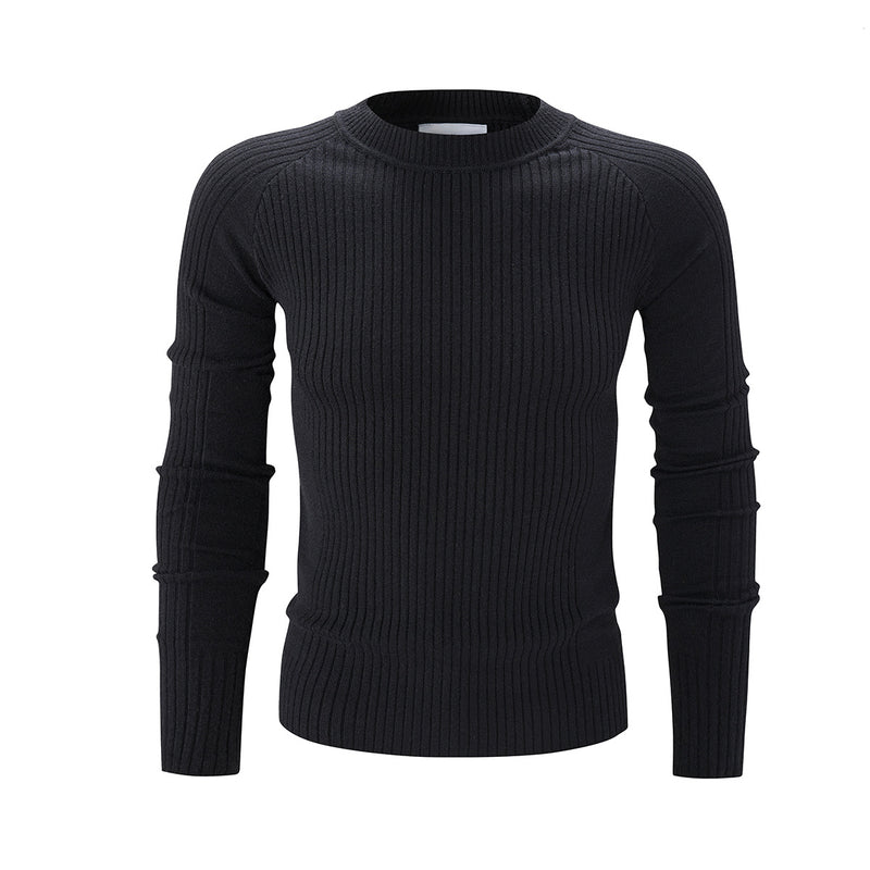 Men's Slim-Fit Ribbed Knit Crewneck Sweater