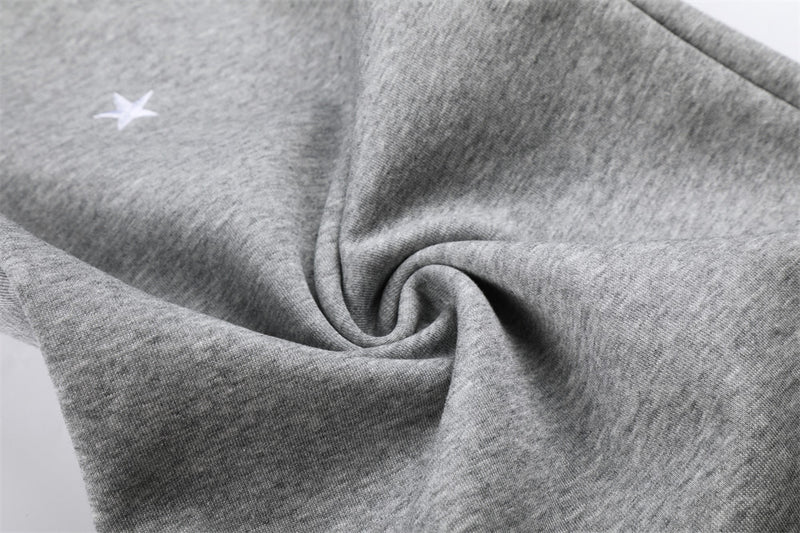 Star Embroidery Colorblock Wide-Leg Sweatpants – Oversized Baggy Street Style