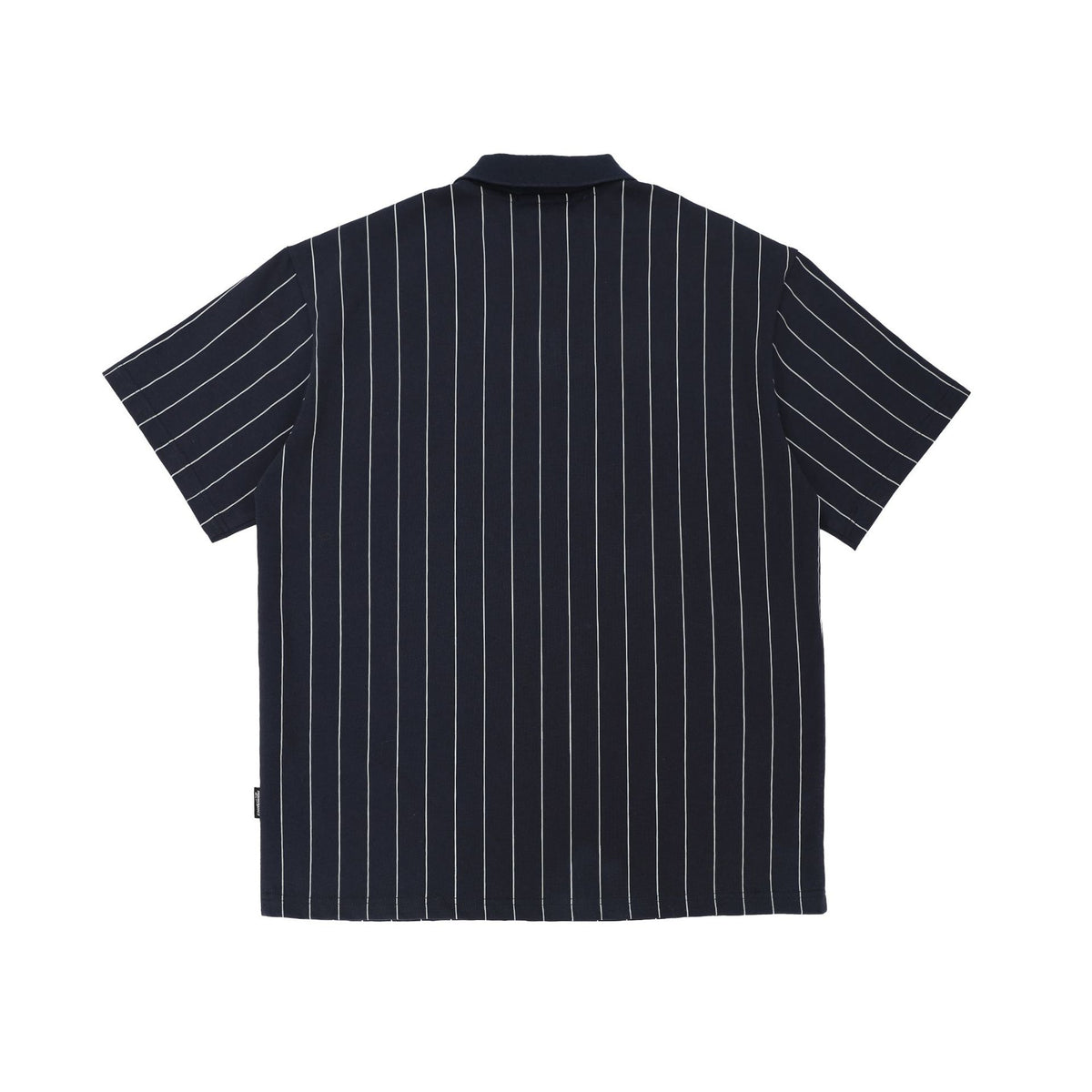 Men's Short Sleeve Pinstripe Polo Shirt – Oversized Varsity Graphic Jersey