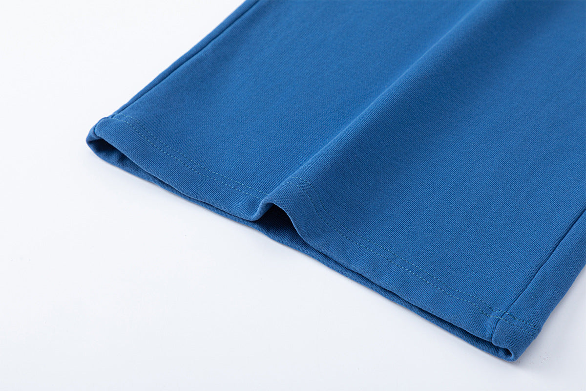 Pantalon de survêtement à jambes larges avec motif d’étoiles et de lettres, coupe décontractée délavée