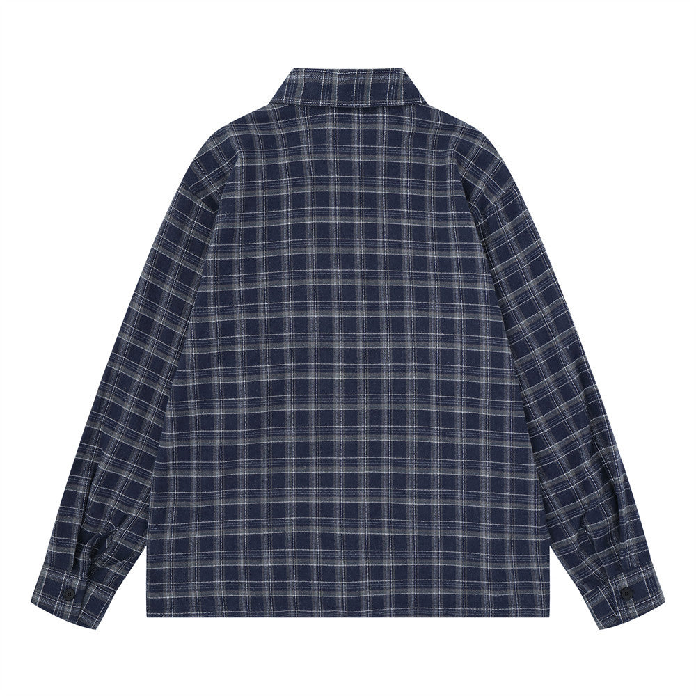 SEAKOFF Plaid Oversized Long Sleeve Shirt – Vintage Washed Flannel