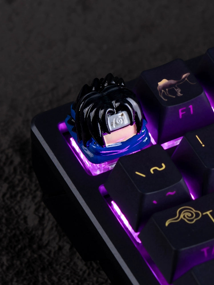 Team 7 Naruto Keycap Set – Naruto, Sakura, and Sasuke | Custom Resin Mechanical Keyboard Keycaps