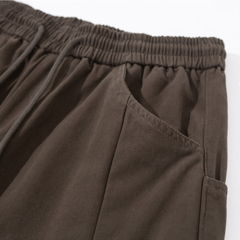 Wide Leg Cargo Pants Men – Loose Fit Pleated Drawstring Trousers
