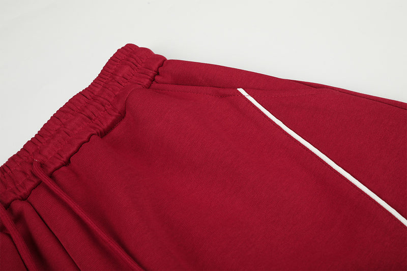 Pantalon de survêtement à jambes larges avec empreintes de pattes et passepoil contrastant – Coupe décontractée pour la danse jazz