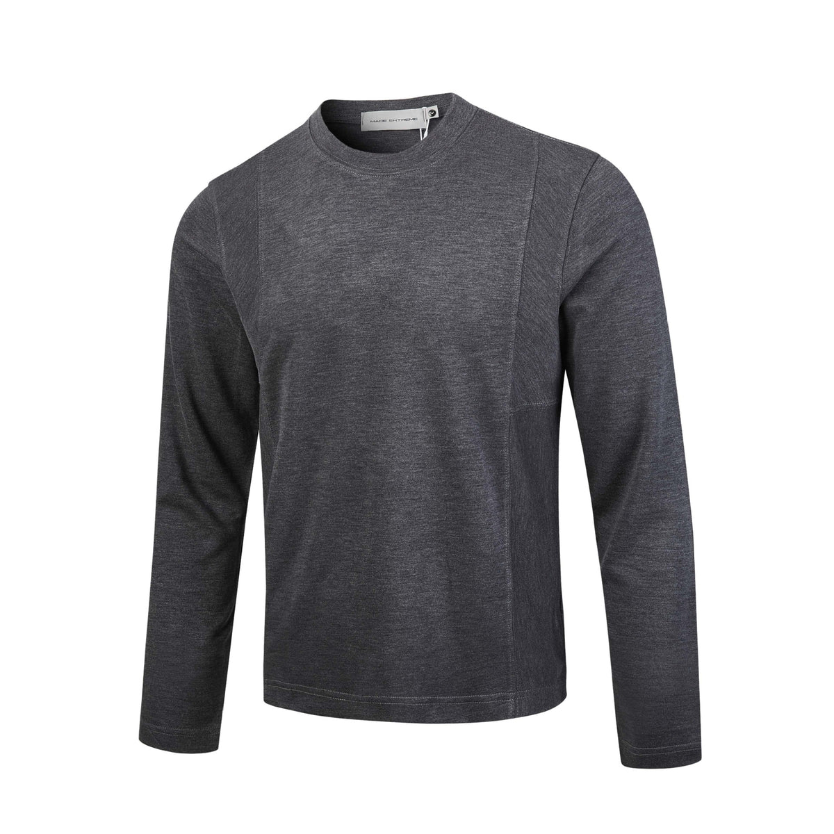 Men's Long Sleeve Crew Neck Shirt – Relaxed Fit Solid Tee