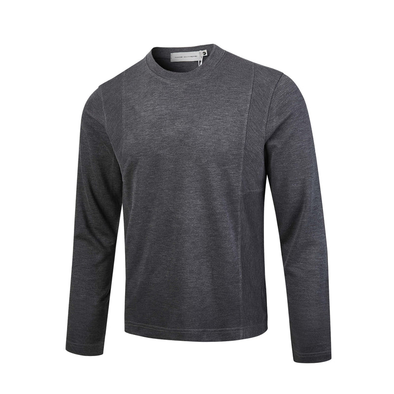 Men's Long Sleeve Crew Neck Shirt – Relaxed Fit Solid Tee