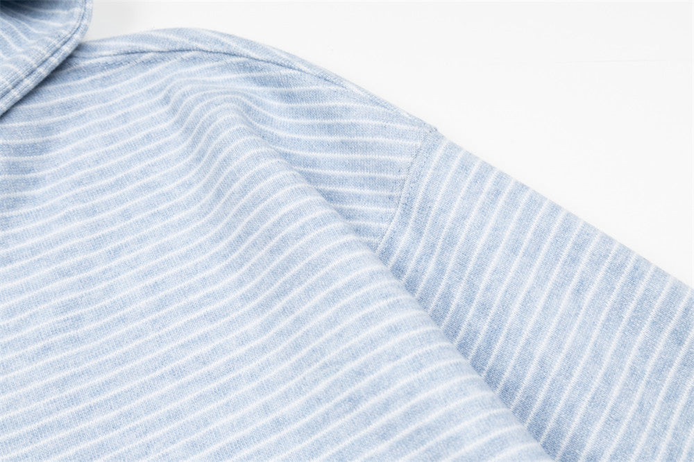 Striped Zip-Up Hoodie – Relaxed Fit Men's Full-Zip Sweatshirt