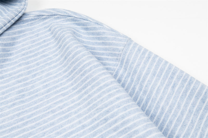 Striped Zip-Up Hoodie – Relaxed Fit Men's Full-Zip Sweatshirt