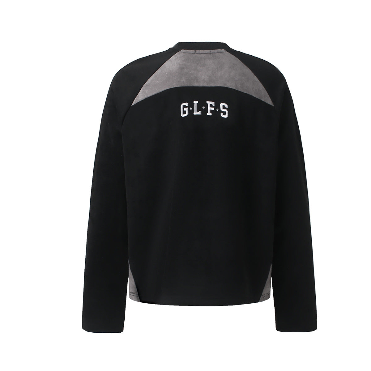 Langarmshirt mit Veloursleder-Textur – Collegiate-Arch-Aufdruck DIFFERENT GLFS