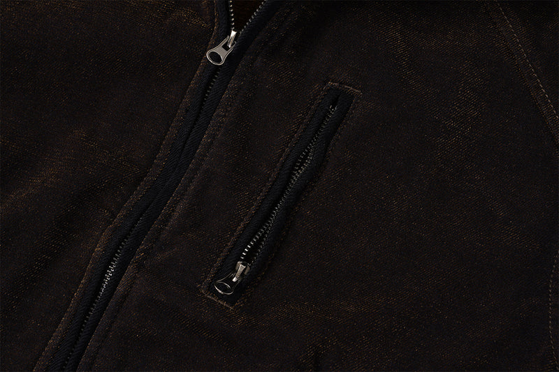Veste Harrington en velours coupe boxy – Style workwear américain rétro