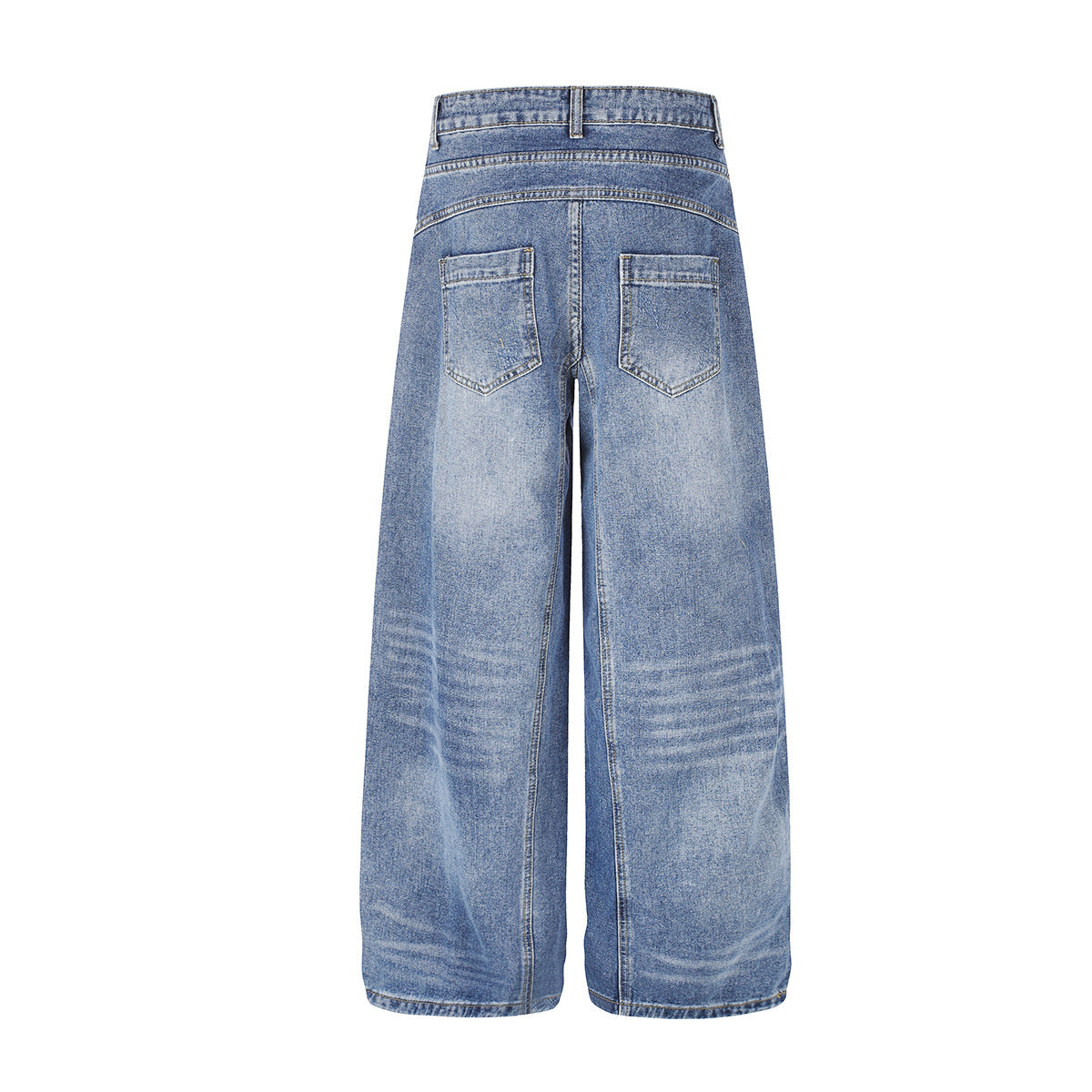 Light Blue Baggy Jeans – Double Waistband Wide-Leg Denim