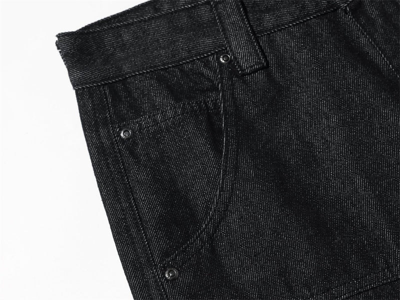 Black Baggy Cargo Jeans Men – Wide-Leg Denim with Large Utility Pockets