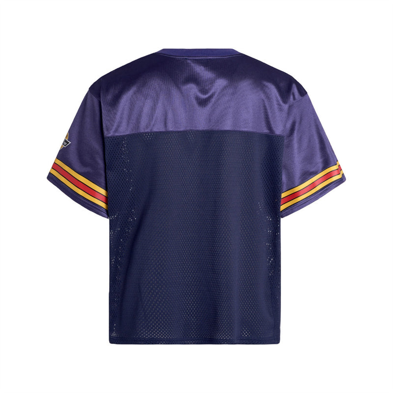 V-Neck Football Jersey T-Shirt – Number 09 Patch Embroidery Mesh Splice Short
