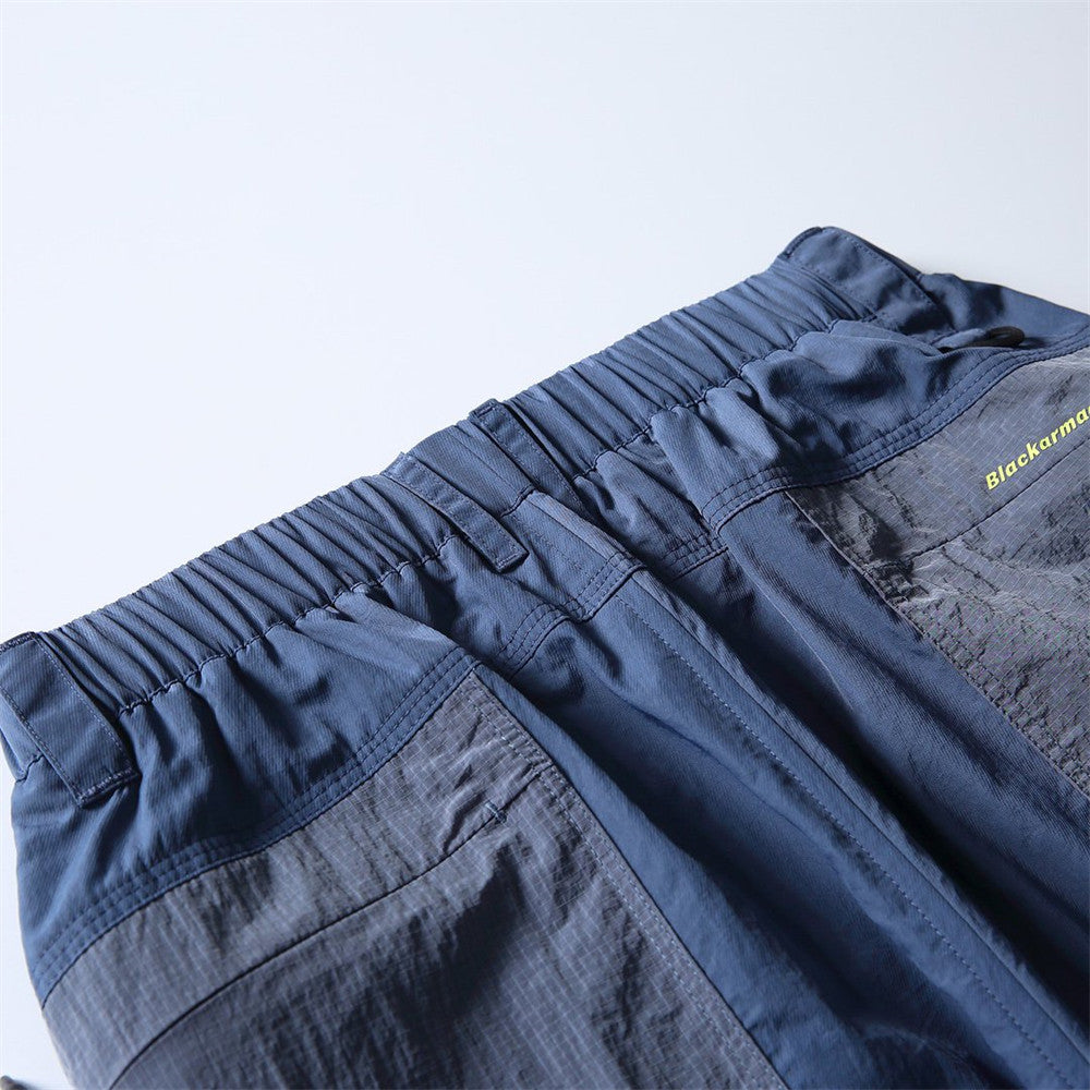 Wide-Leg Colorblock Track Pants – Relaxed Fit Outdoor Sport Trousers