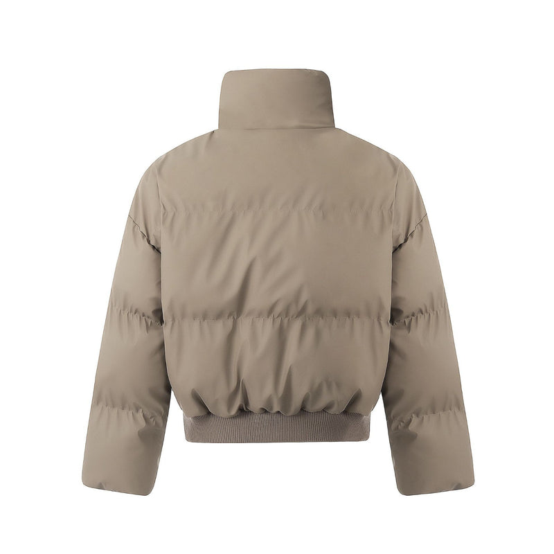 Doudoune oversize à col montant, veste bomber courte