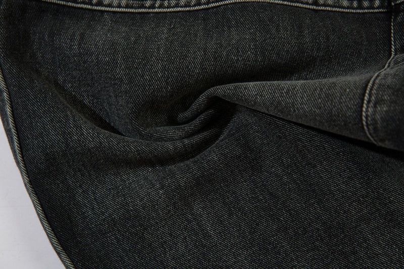 Wide-Leg Cargo Jeans with Barbed Wire Embroidery – Baggy Streetwear Denim