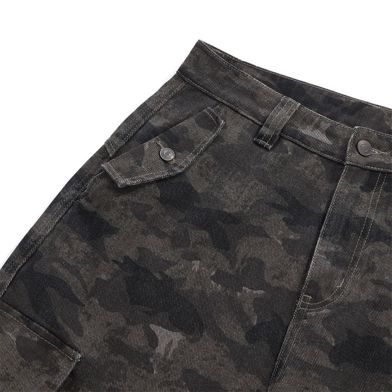 Cargohose für Herren – Loose Fit, weites Bein, Camouflage und Denim mit mehreren Taschen