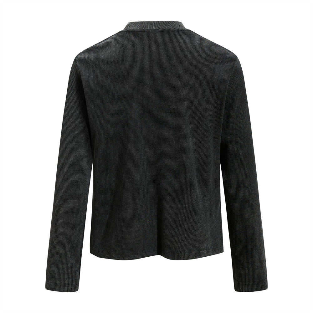 Bauhaus Gothic Rock Waffle Knit Long Sleeve Shirt – Vintage Band Graphic Tee