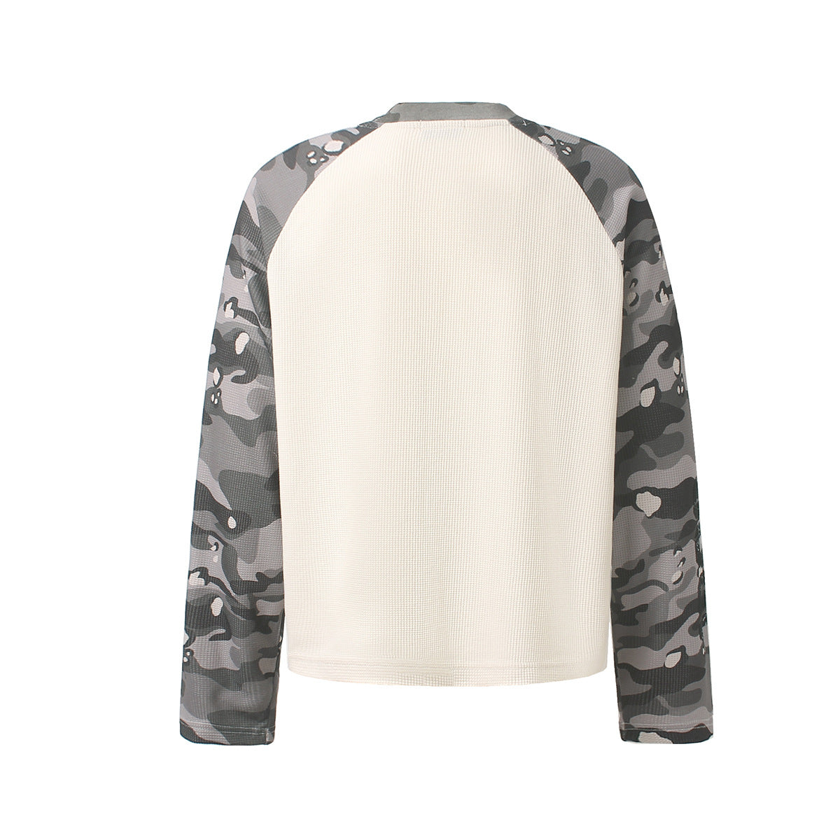 T-shirt raglan gaufré à manches longues avec manches camouflage — Do Your Thing 1996