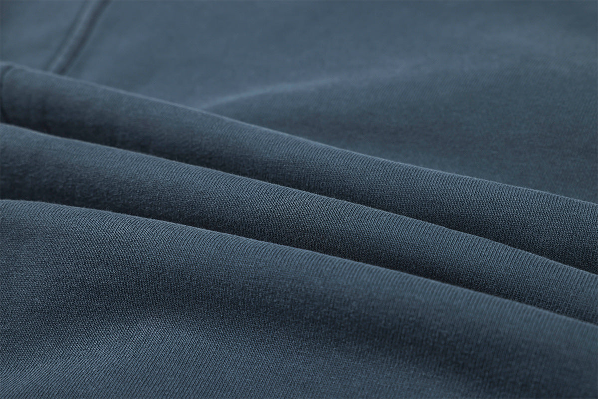 Veste à capuche zippée à multiples poches – Délavage acide vintage