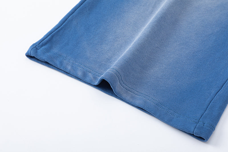 Pantalon de survêtement à jambes larges, imprimé graphique vintage effet acid-wash, coupe décontractée
