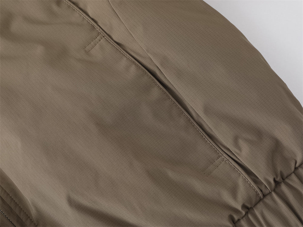 Herrenjacke mit Oversize-Stehkragen und Wattierung – Doppelreißverschluss