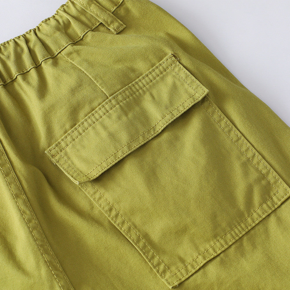 Men's Baggy Cargo Pants – Wide Leg Drawstring Parachute Trousers with