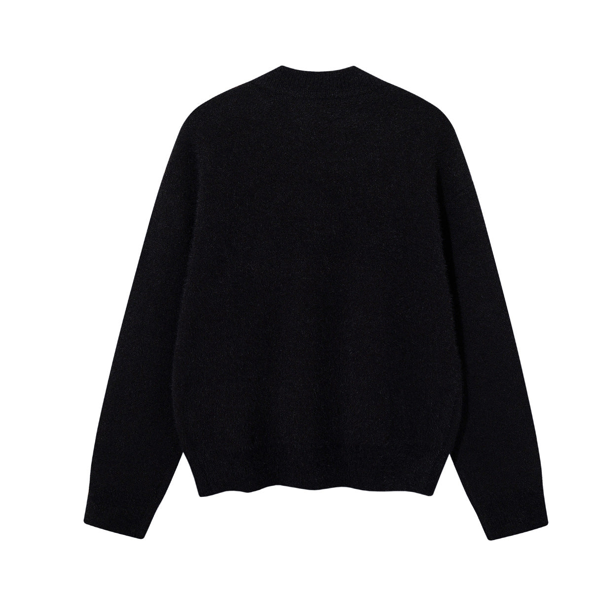 Ram Jacquard Crew Neck Knit Sweater – Oversized Streetwear Pullover