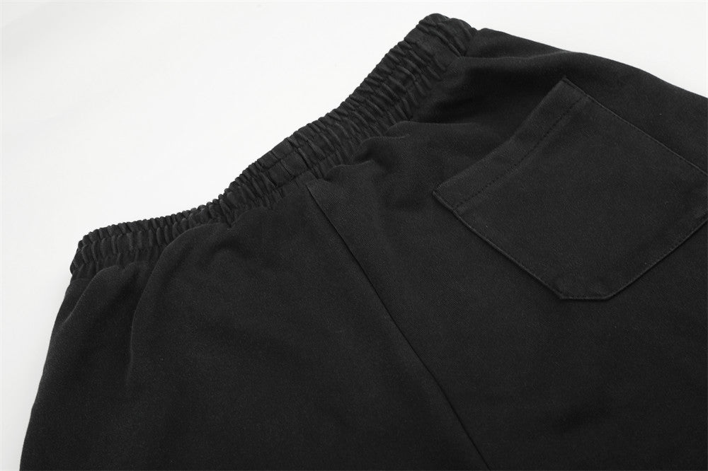 Wide-Leg Graphic Sweatpants – Baggy Fit with Letter Print & Elastic Waist