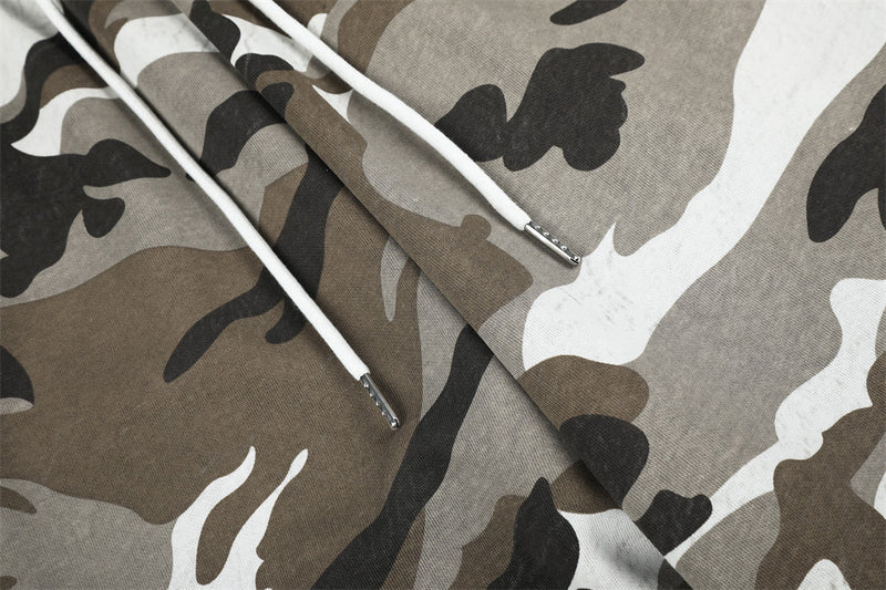 Camo Wide-Leg Sweatpants – Men's Relaxed Fit Drawstring Jogger Pants