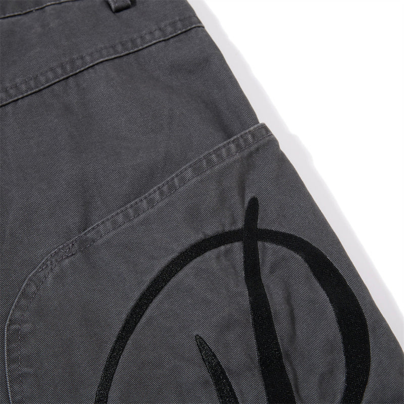 Baggy Cargo Pants Mens Wide-Leg Barrel Fit Vintage Washed Trousers