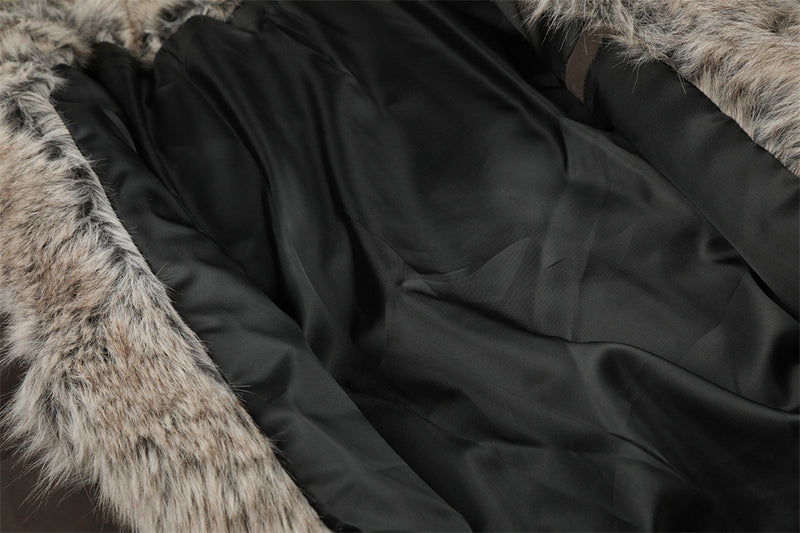 Chaqueta bomber acolchada con cuello de pelo sintético – Abrigo de invierno para hombre