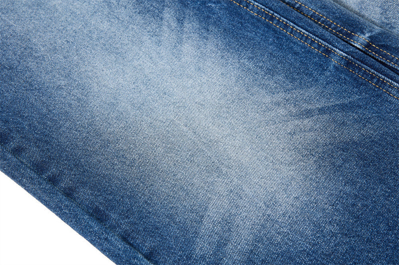 Baggy-Jeans mit weitem Bein – Knopfleiste, gewaschenes Dunkelblau, gerader High-Street-Schnitt